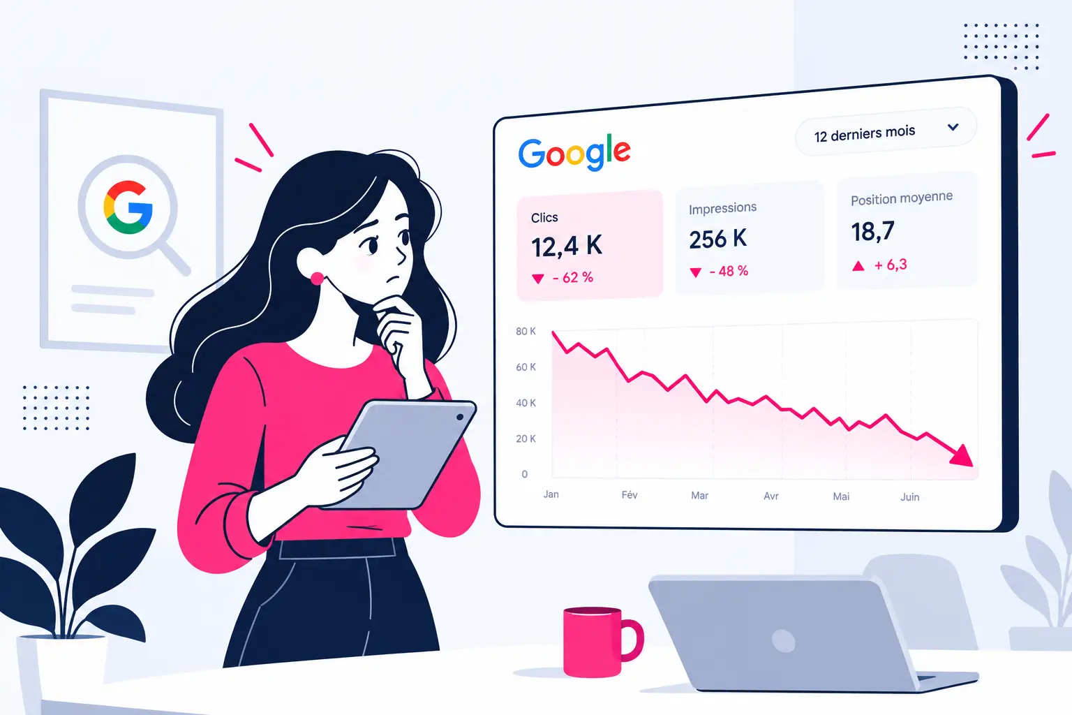 Chute de trafic Google et AI Overviews