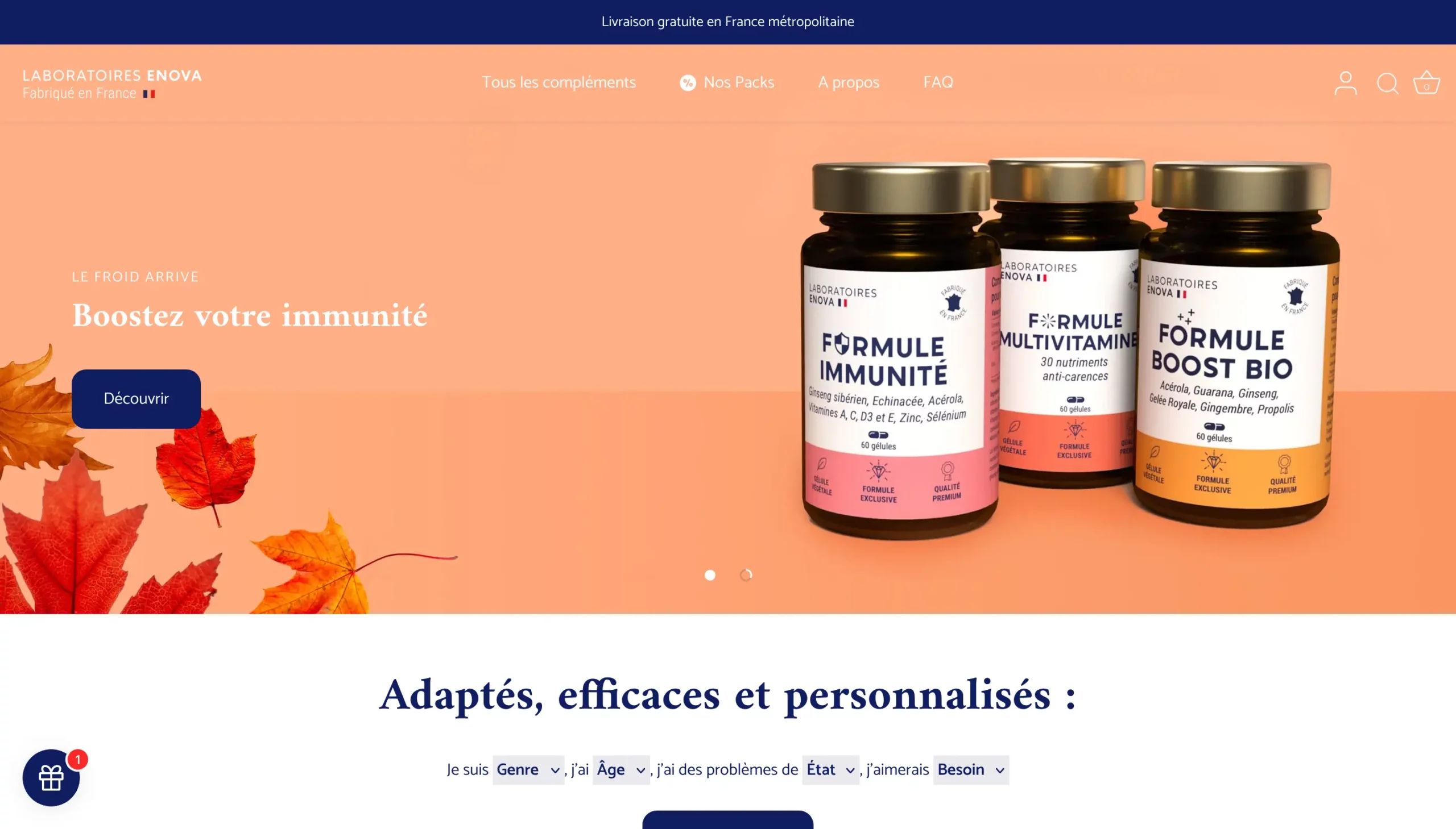 Site des Laboratoires Enova accompagné dans sa stratégie de contenu SEO