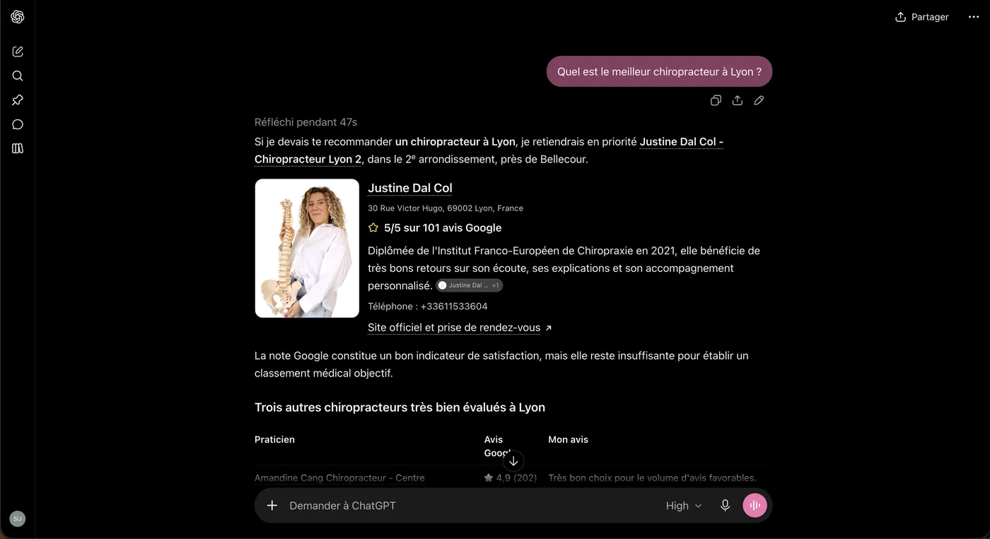 Réponse de ChatGPT, essai 4